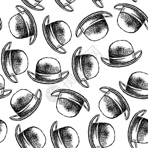 折叠复式男士帽子投球财富艺术绘画草图男性气势商业人士绅士图片