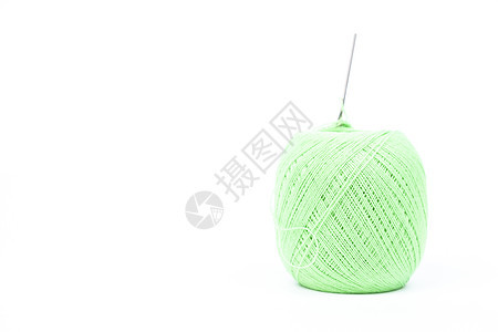 绿色宝bin缝纫爱好衣服圆柱细绳纤维宏观织物金属尼龙图片