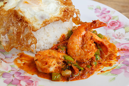 咖喱酱炒虾蔬菜食物洋葱旅行文化午餐烹饪美食海鲜营养图片