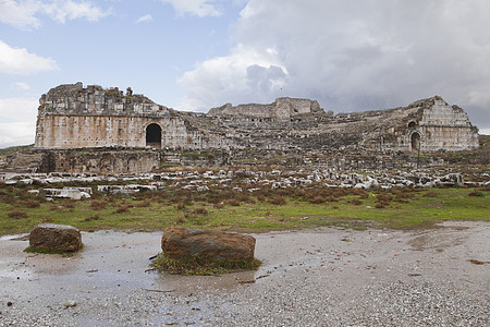 古代复栖动物建筑学圆圈废墟文化古董座位曲线剧院楼梯脚步图片