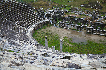 古代两栖剧院旅行建筑学文化古董脚步圆圈废墟古物曲线剧院图片