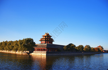 中国北京紫禁城寺庙 中国北京地标建筑世界宗教皇帝天空蓝色旅游建筑学王朝图片