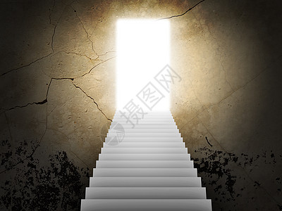 楼梯和魔法门理念概念入口天堂插图想像力商业自由小路图片