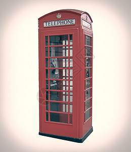电话箱电话盒子红色照片背景图片