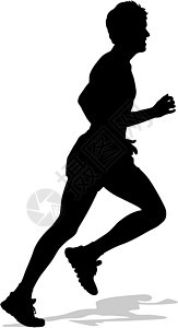 运行光影 矢量插图街道男性短跑团体游戏男人跑步身体运动员竞赛图片