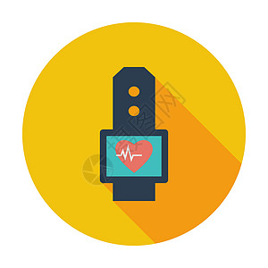 脉搏计图标保健福利生活插图监控心血管活力运动监测监视器图片