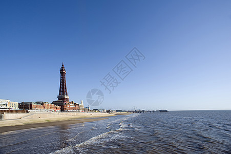 Blackpool海滨海滩视图图片