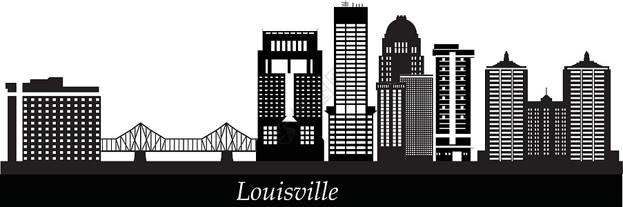 线建筑Louisville 天线地标摩天大楼景观旅行天空建筑房屋全景场景建筑物插画