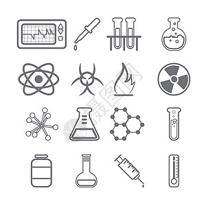 科学图标黑系列图片