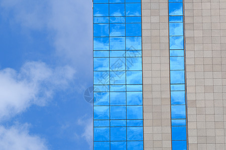 反射云多云玻璃城市金融天空公司高楼风暴建筑学蓝色图片