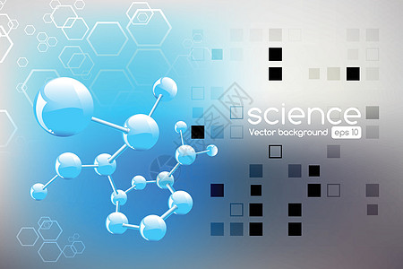 科学背景 分子教育微生物学蓝色卫生插图生活化学技术实验药品图片