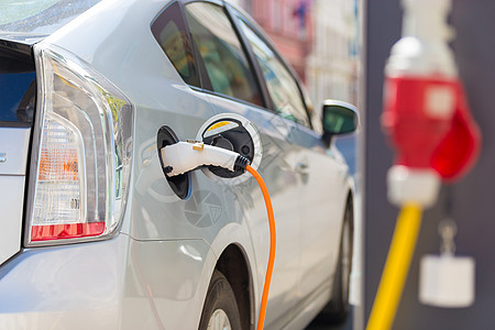 充电站的电动车充电电源线马达加载充值插座运输经济生态能源图片