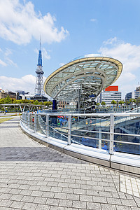日本名古屋正方形广场景观天际建筑学风景地区场景建筑物日落图片