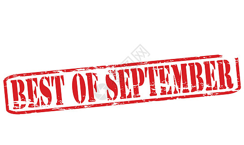 9月的9月最晚红色墨水矩形橡皮背景图片
