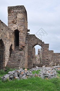 印度海得拉巴城市废墟大亨酸橙建筑学全景堡垒石头城堡图片