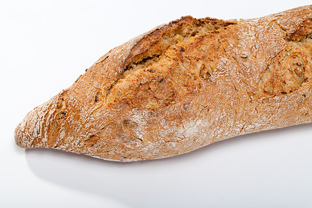 传统烤熟面包的大型小面包麻布厨房耳朵早餐玉米美食静物饮食面粉纤维图片