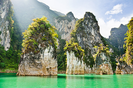 旅游岛和绿湖泰国吉林旅行尾巴旅游闲暇吸引力运输日光天空风景游客图片