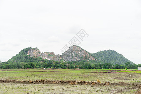 绿地间中山岩石远足旅游爬坡天空森林旅行风景顶峰草地图片