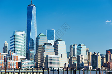 纽约市曼哈顿天际球衣码头办公室天空建筑地标摩天大楼市中心建筑学商业图片