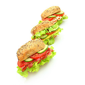 配菜菜新鲜三明治黄瓜小吃垃圾午餐野餐早餐潜艇叶子沙拉饮食图片