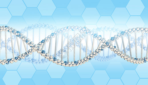 DNA模型白色六边形螺旋蜂窝背景图片