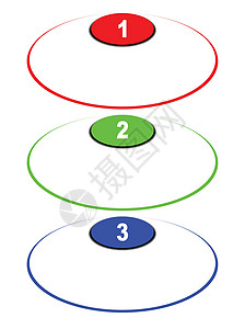 3个台风气球箭头绿色进步插图物品产品导航徽章脚步蓝色图片