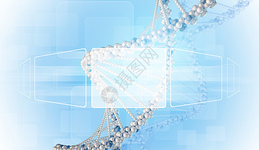 具有透明矩形的DNA模型六边形螺旋坡度白色蜂窝长方形背景图片