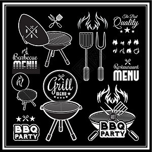 烧烤炉派对菜单邀请函食物餐厅烹饪野餐插图烧烤图片