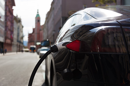 充电站的电动车燃料运输环境马达充电汽车绿色交通电源线电池图片
