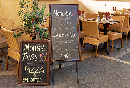 法国街头餐厅背景图片