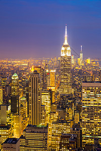 纽约市天际景观帝国刮刀办公室摩天大楼港口都市商业球衣正方形图片