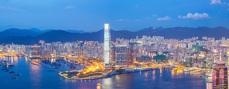香港海港全景香港天际办公室棕色摩天大楼时间建筑学建筑物市中心中心地标棕褐色背景