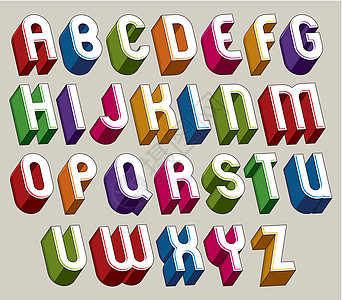 3d 字体 矢量多彩字母 几何维字母表报纸几何学动词打字稿反光标题衬线体字形书法网络图片
