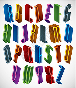 3d字体 矢量高的薄字母反光衬线打字稿字形语法书法网络报纸动词圆形图片