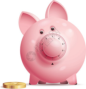 矢量小猪银行储蓄保安图标商业符号金融繁荣财务安全动物图片