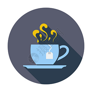 茶图标蒸汽艺术飞碟香气液体插图咖啡漩涡餐具厨房图片