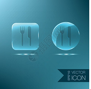 叉子和刀子 符号午餐 餐具菜单男人刀具反射控制板界面阴影银器早餐厨房背景图片