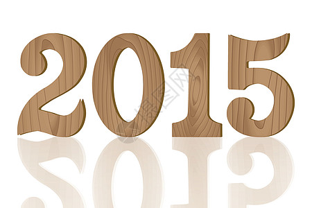 白色背景上的矢量 2015 矢量 2015 木制纸质打印类型图片