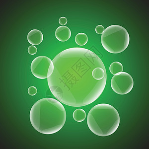绿光泡泡的概要背景背景图片