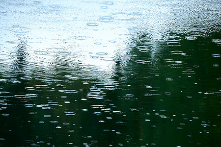 下雨天气雨滴池塘涟漪水坑液体天空波纹风暴飞溅圆圈图片