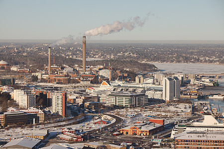 斯德哥尔摩冬季视图寒意中心日出城市日落首都寒冷场景船坞旅行图片