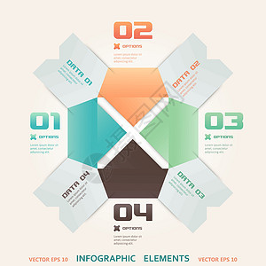 现代折纸风格编号选项插图说明图表数据菜单商业导航标签数字网络网页信息图片