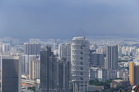 鸟对新加坡的目视摩天大楼建筑商业景观蓝色码头港口地标银行海岸图片