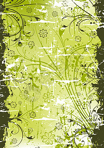 背景摘要叶子插图绿色艺术品风格背景图片
