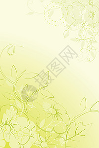 花卉背景叶子漩涡滚动插图植物背景图片