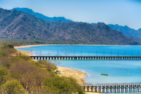 科莫多岛海洋天空晴天海岸线风景旅游爬坡阳光支撑太阳图片