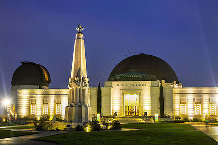 洛杉矶格里菲斯天文台城市旅游圆顶建筑学天际地标科学建筑蓝色景观图片