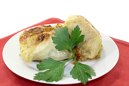 白菜卷豆芽食物美味油炸肉末馅土豆碎肉香菜盘子图片