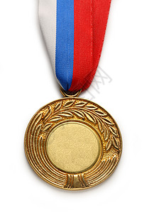 奖牌丝带金属奖牌胜利蓝色红色圆形白色竞赛竞争报酬空白勋章背景