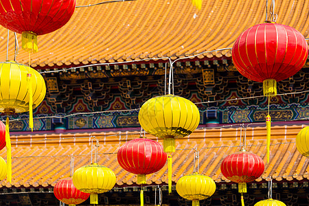 香港黄太新寺的纸灯灯笼图片